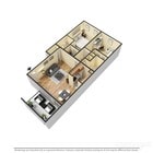2 BR 2 BA 1,075 sq. ft.