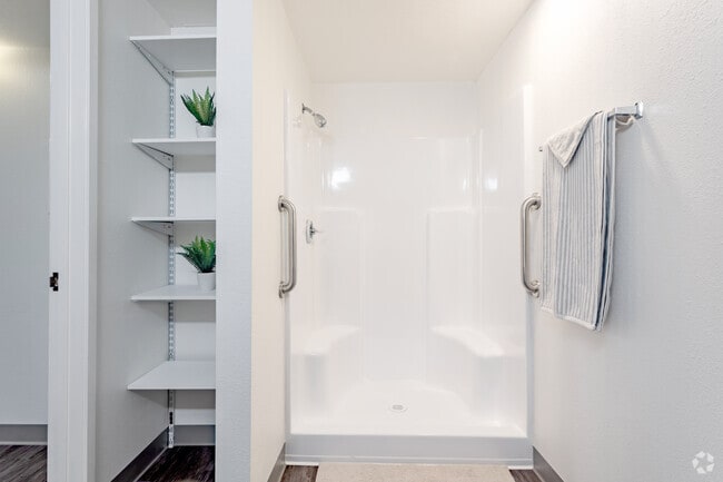 1BR, 1BA - 576SF - Bathroom - Wheeler Manor