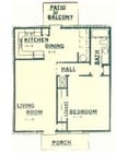 1BR/1BA