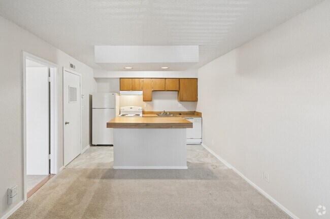 Jr. - 1BR, 1BA - 468SF - Living, Dining and Kitchen