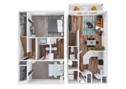 2 Bedroom | 2.5 Bath | 1120 SF