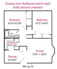 The Luxury Two Bedroom Ranch