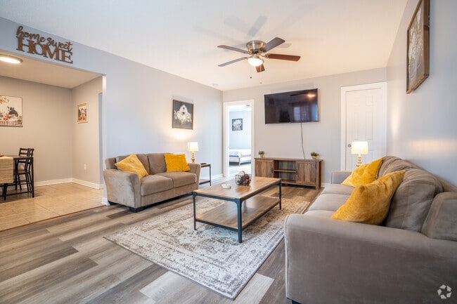 Large Living Room Space With Hardwood Flooring