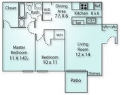 2BR/1BA