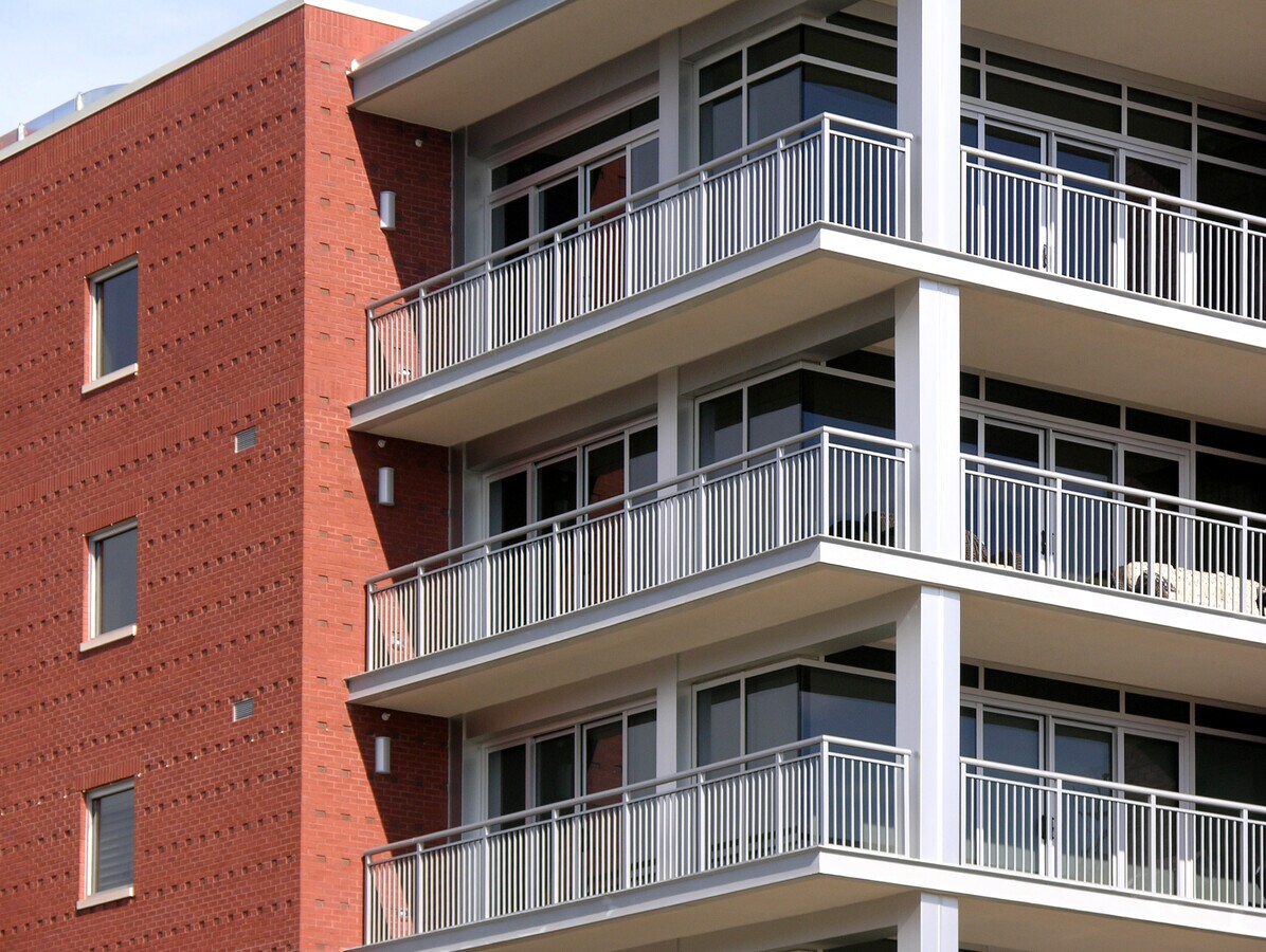 Southwest corner - The Chimes Apartments