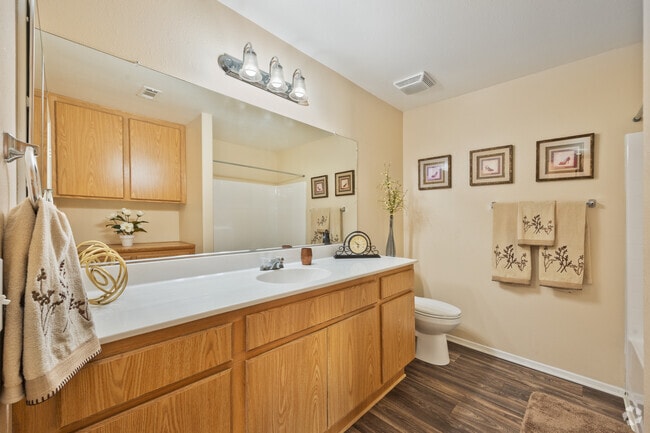 2BR, 2BA - 1090SF - Primary Bathroom