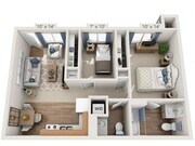 Floor plans are artist’s rendering. All dimensions are approximate. Actual product and specifications may vary in dimension or detail. Not all features are available in every apartment. Prices and availability are subject to change.