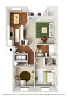 Spring Creek 2x1 Small floor plan Creekside & Spring Creek