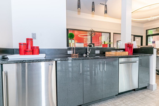 Resident Lounge with Media and Coffee Station.