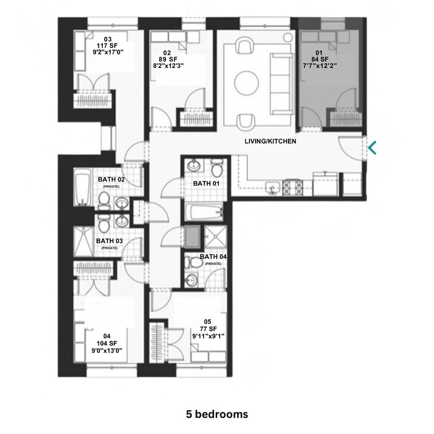 Floor Plan - Co-Living 003-Room 1