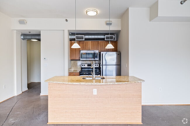 2BR, 2BA - 980SF - Kitchen - The Lofts at Shiplock Watch