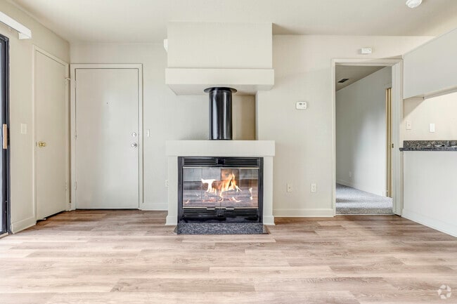 View of fireplace