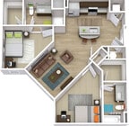 B1: 2BD | 2BA | 906 SF