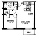 1 Bed / 1 Bath - 692 SF