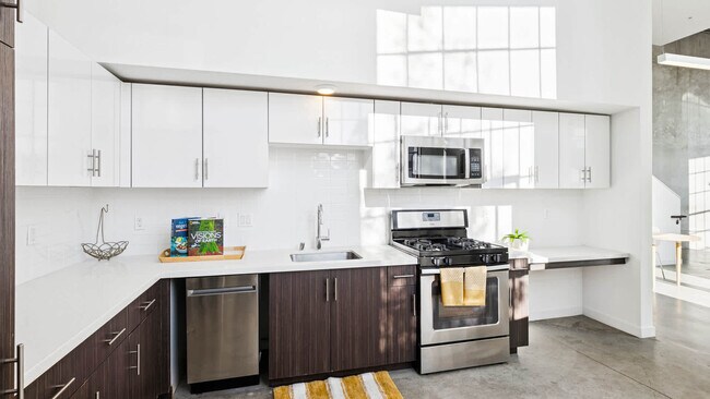 Kitchen with Stainless Steel Appliances - Parc on Powell