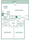 2BR/1BA
