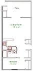 1BR/1BA Garden