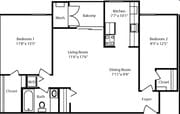 2BR/1BA