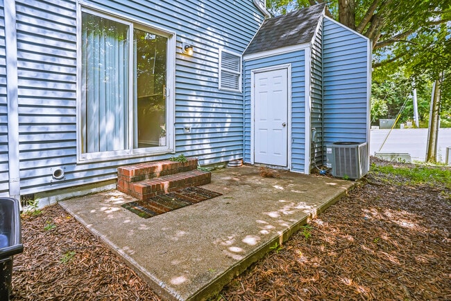 Private Patio with a Storage Closet
