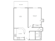 1 Bedroom 1 Bathroom A2 | from 800 sq ft