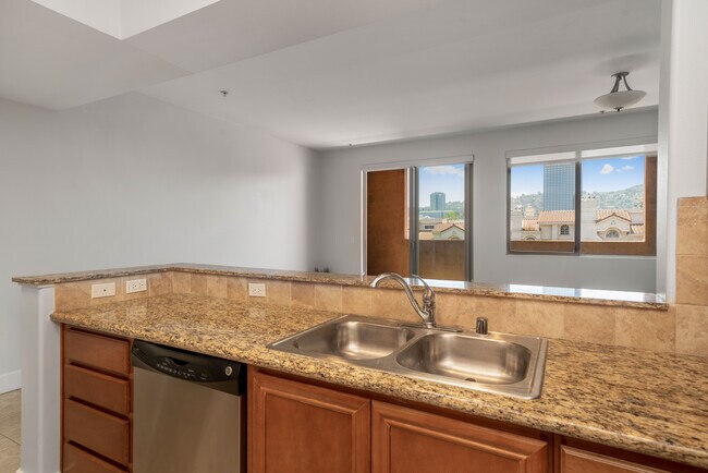 V307 view from kitchen - Villa Del Rey Apartments