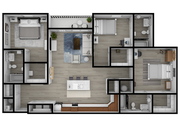 DLP Proper C1L - 3 Bed 3 Bath 1,186 Sq Ft A 3D