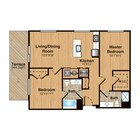 B6 | 2 Bed | 2 Bath floor plan 333 Central