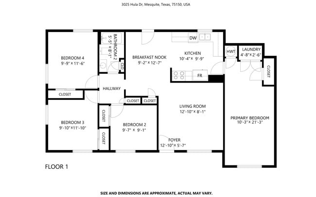 Photo - Charming 4-Bed, 1-Bath Home with New Upgrades & Spacious Yard in Mesquite TX!