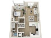 The Fripp One Bedroom Floor Plan