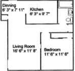 1BR/1BA