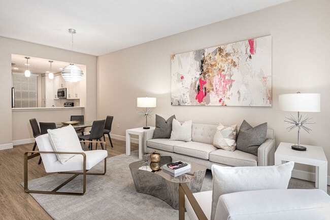 1BR, 1BA - 879 SF - Living Room - Riverwalk Pointe