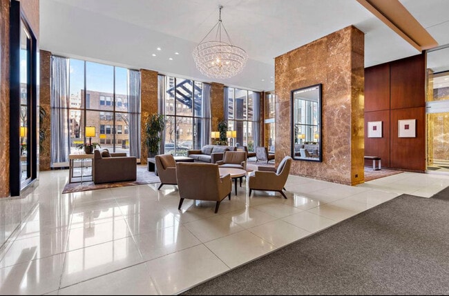 Seating area in lobby - 655 W Irving Park Rd Unit 3808