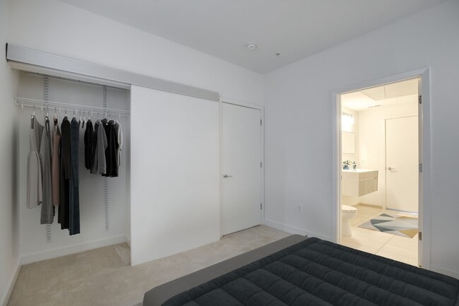 Two-bedroom bedroom (virtually staged)