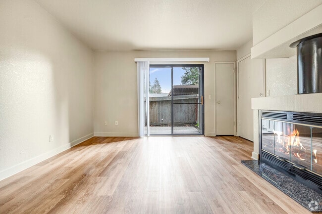 View from kitchen towards patio