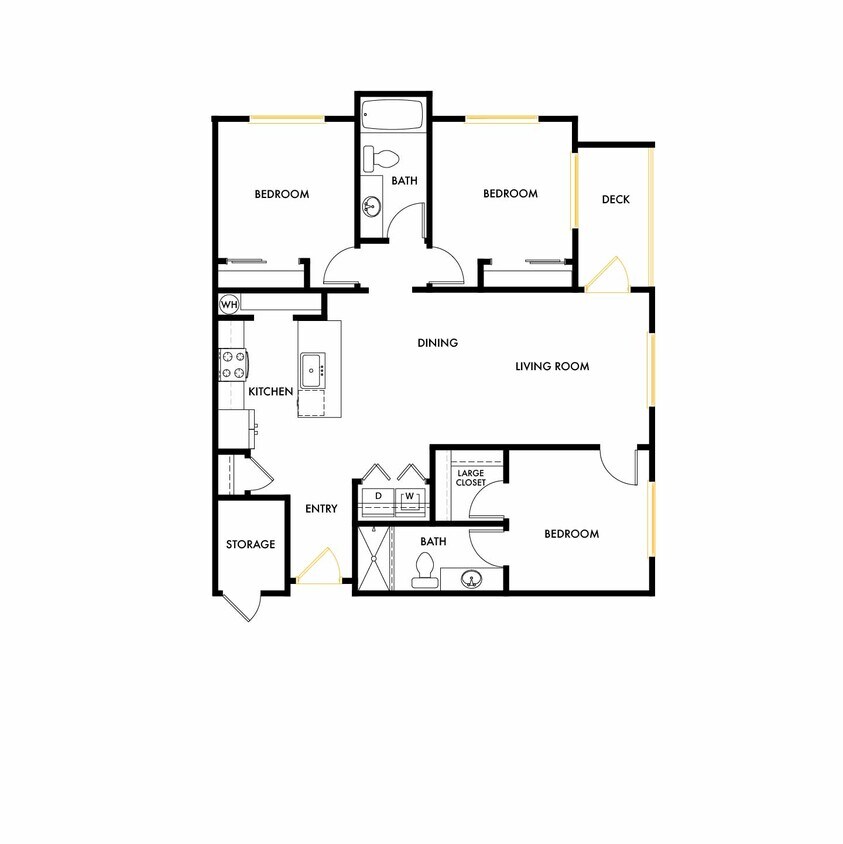 Floor Plan - South C1 3x2 - Brand New