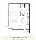 1 BR / 1 BA, 844 sq. ft