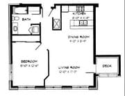 1 Bed / 1 Bath - 816 SF