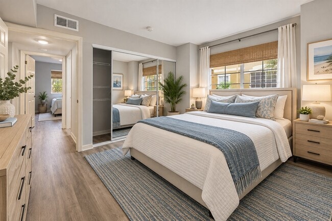 Transform your lifestyle at Manatee Bay with our beautifully designed bedrooms featuring modern decor and ample natural light. Relax in comfort and style in a space that feels like home. Schedule a tour today to see it for yourself!