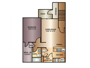 Bay 1 Bed Floor Plan | Thorneberry | Pleasant Grove UT Apartments