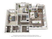 Two bedroom - 1,201 square feet