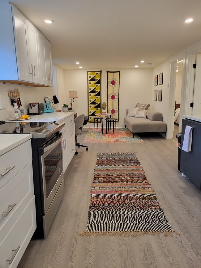 Long shot Kitchen and Living Room
