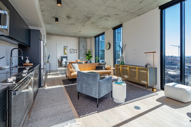 2BR, 2BA - B1 - 996SF - Living Room