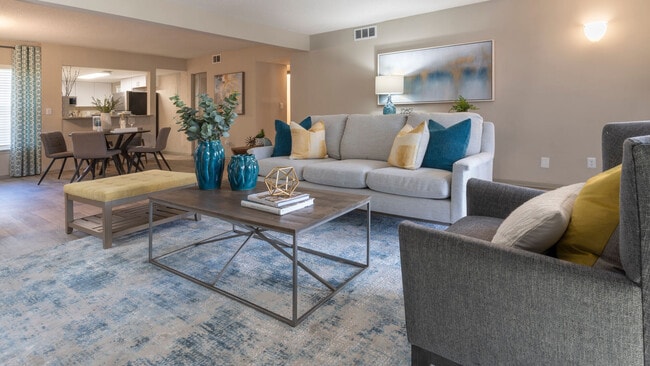 2BR, 2BA - 1,174SF-Living Room - Cove at Peninsula