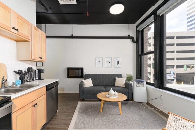 Studio - 480SF - Living Room - The Marjorie
