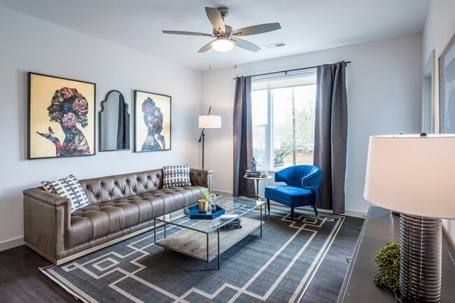 Living Room with Ceiling Fan