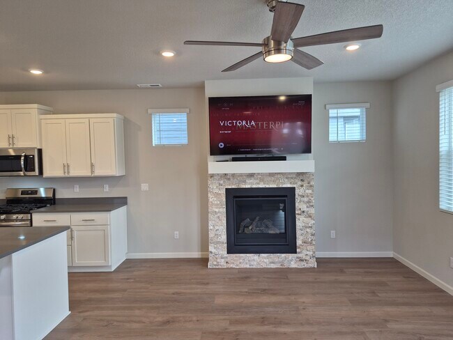 Gas Fireplace w/Rock Face - 31741 NW Blake Terr