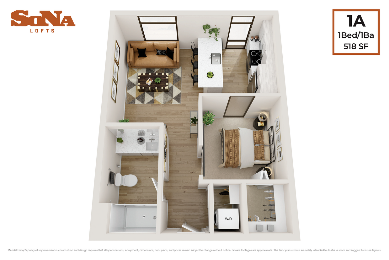1 Bedroom - 1A