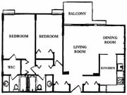 Two Bed, Two Bath