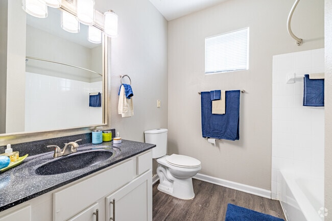 2BR, 2BA- B2- 1,010SF- Primary Bathroom - Treymore At Cityplace
