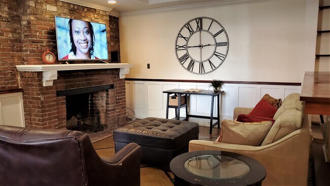 fire place in living area